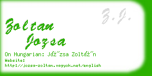 zoltan jozsa business card